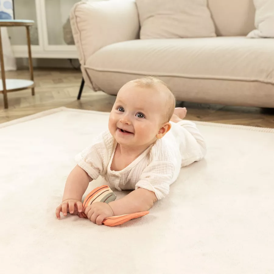 Hakuna Matte Samtmatte-Spielmatte für Baby 200 x 150 cm, Beige