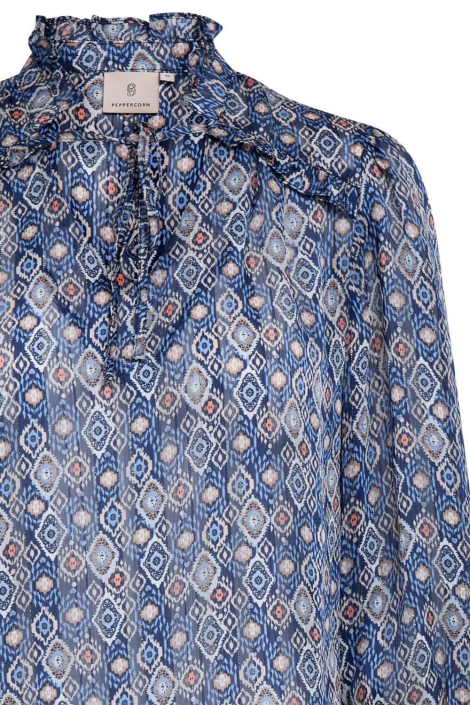 Peppercorn blauwe dames blouse