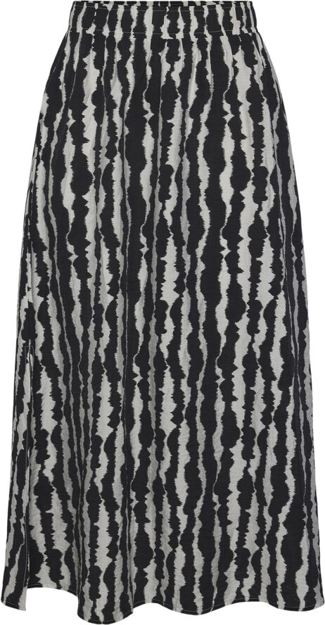 YAS YASZENA HW ANKLE SKIRT S. Sort