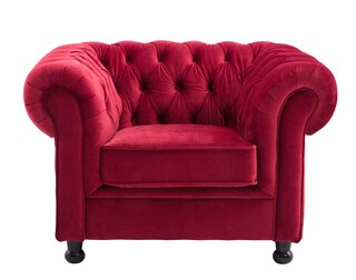 Sessel LONDON Samt rot