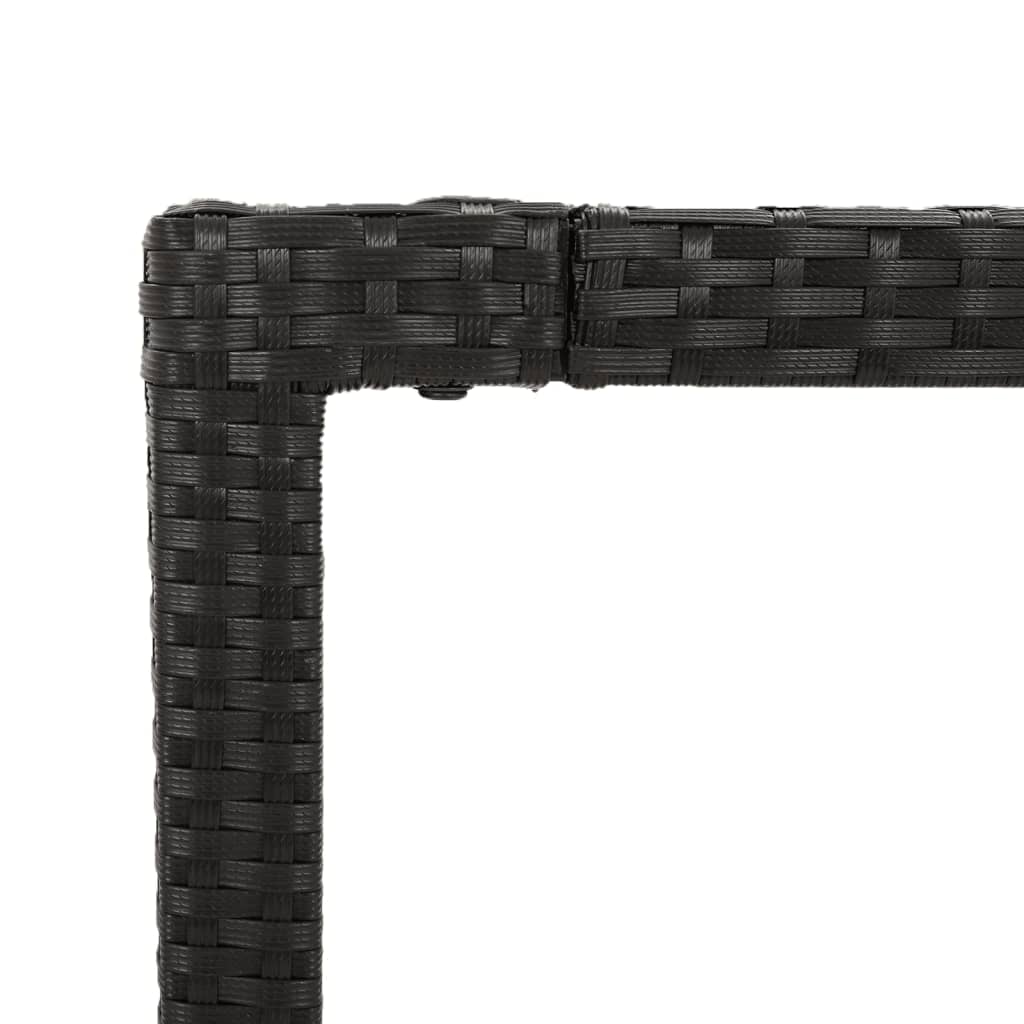 Mobilier à dîner de jardin et coussins 5 pièces noir résine tressée