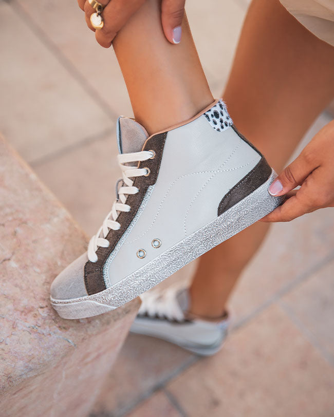 Basket femme montante blanche - Aria