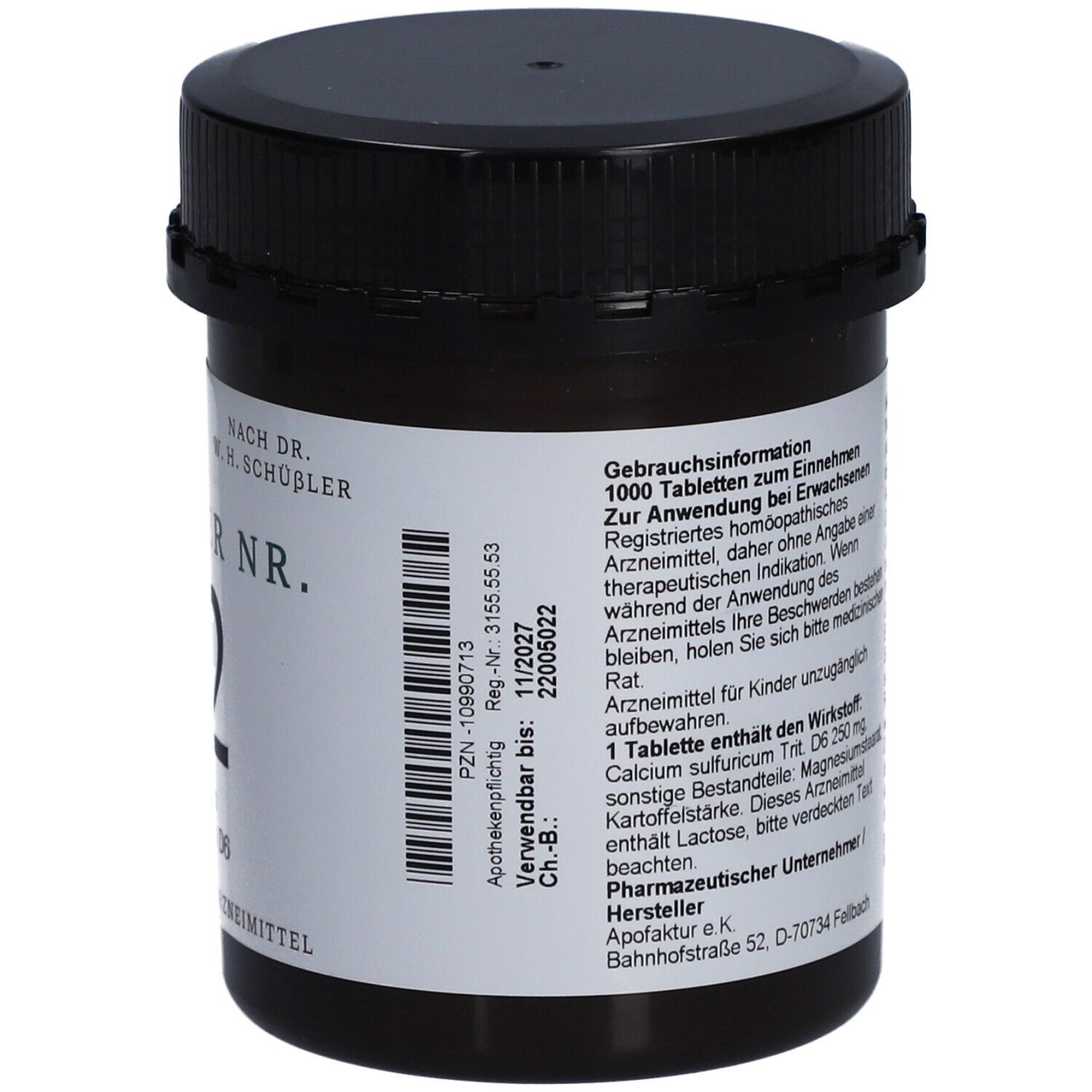 SCHÜSSLER NR.12 Calcium sulfuricum D 6 Tabletten