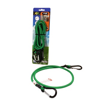 Jumbo snelbinder 100 cm 8mm met karabiner haken 20 KG