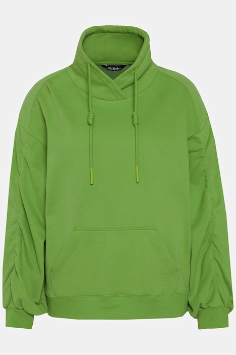 Sweatshirt, Kängurutasche, Oversized, Stehkragen, Langarm