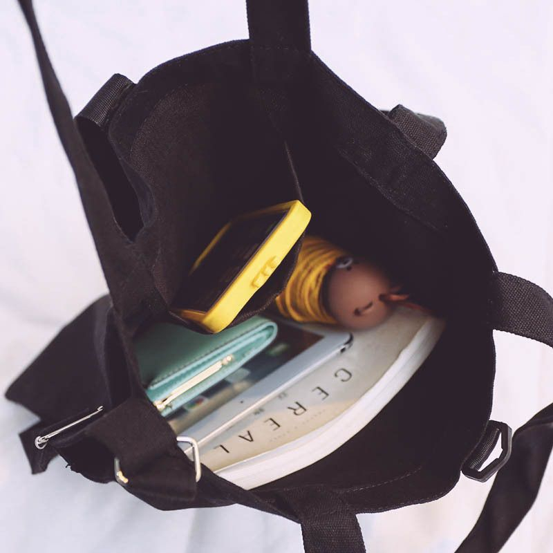 Minafox - Canvas Tote Bag met Letterband
