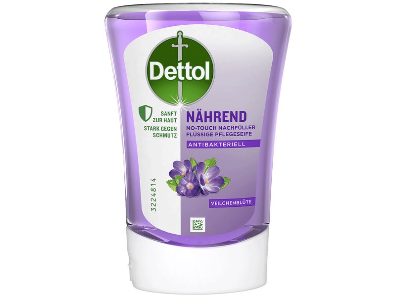 Dettol Handseife No-Touch Nachfüller Veilchenblüte 250 ml Reinigende Flüssigseife gegen Bakterien