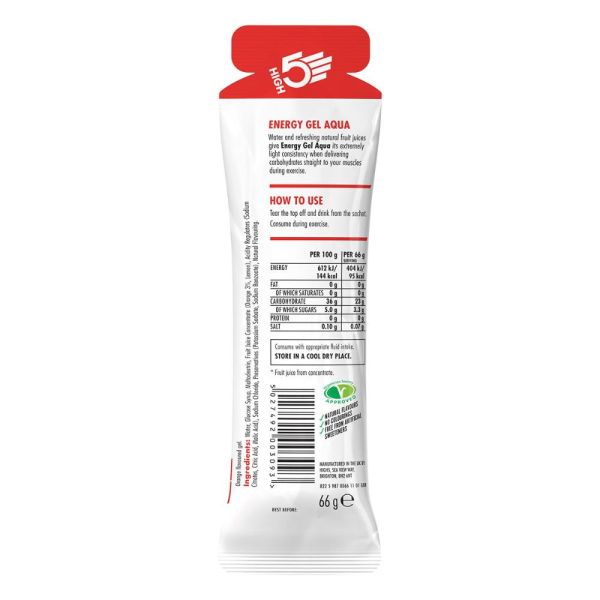 High5 Aqua Orange EnergyGel, 66gr