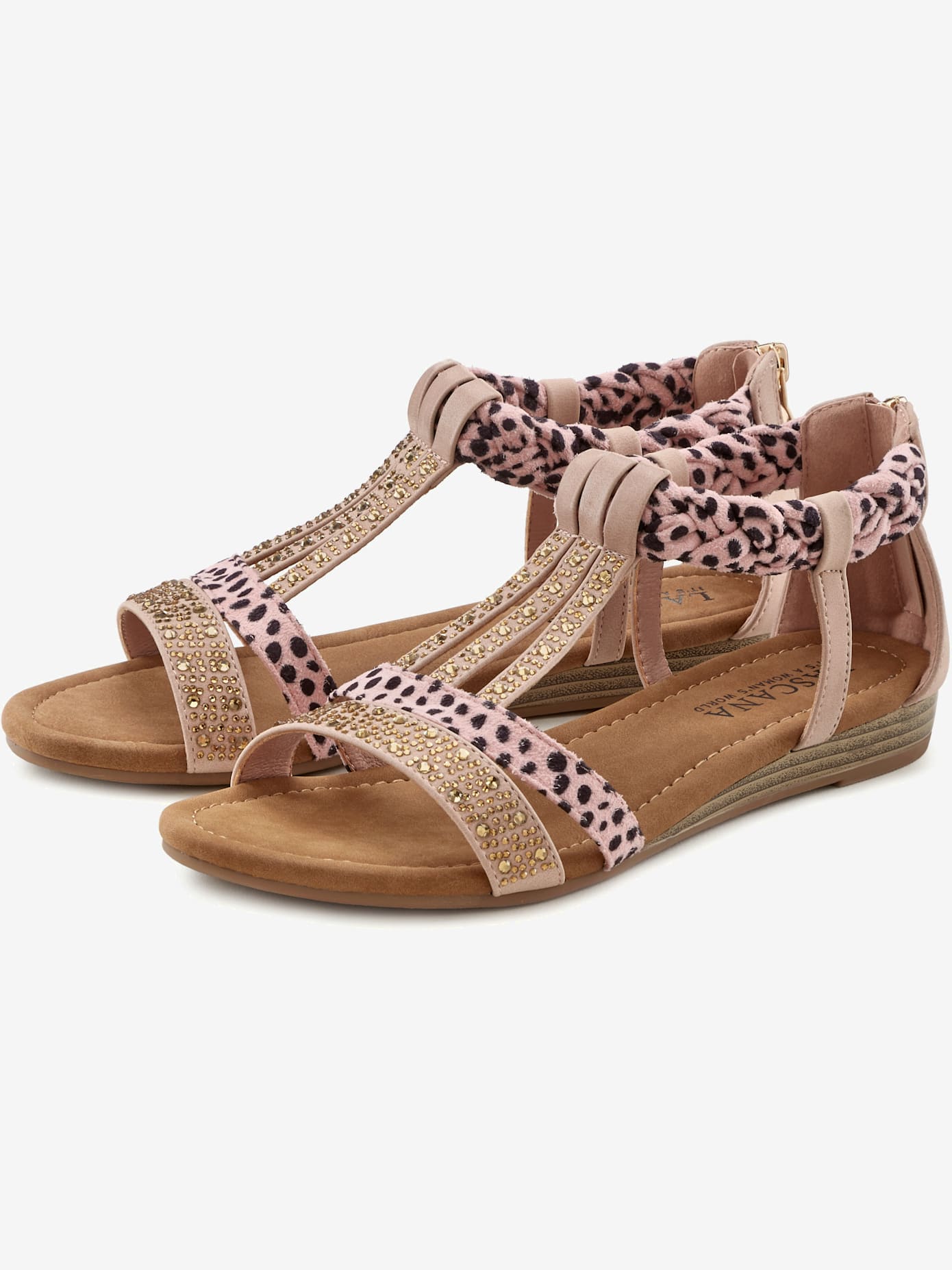 Sandales superbes éléments décoratifs, brides raffinées et petites pierres brillantes fantaisie