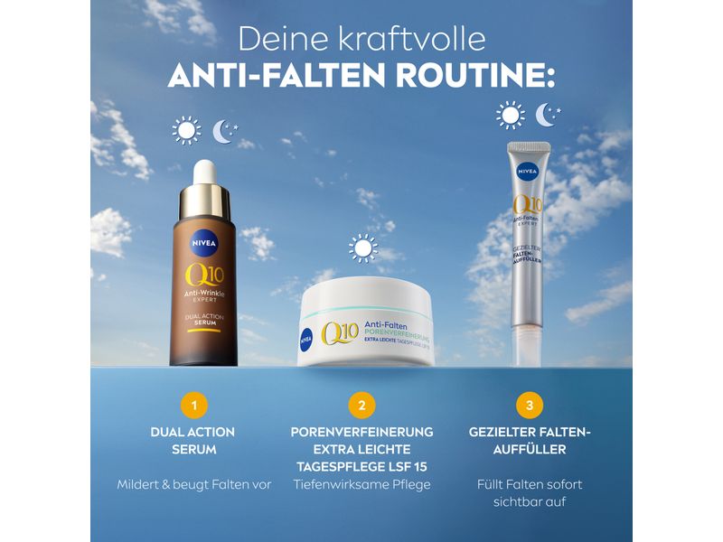 NIVEA Tagescrème Care Q10 LSF 15 50 ml Leichte Anti-Falten Tagespflege