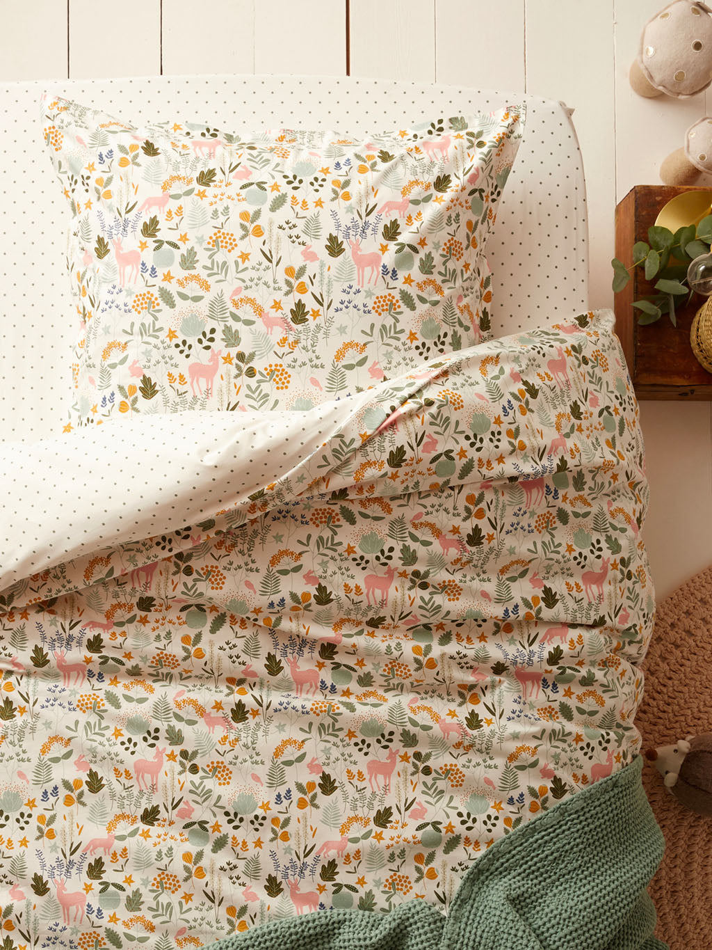 Drap-housse pois coton 