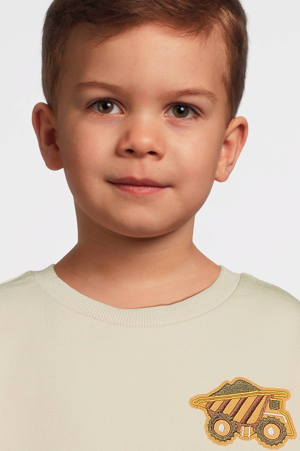 NAME IT sweater NMMNICE met printopdruk ecru