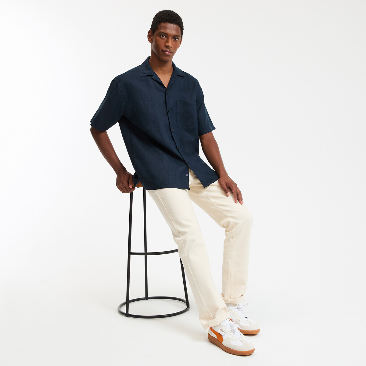 COLEÇÕES LA REDOUTE<br>Camisa reta de linho