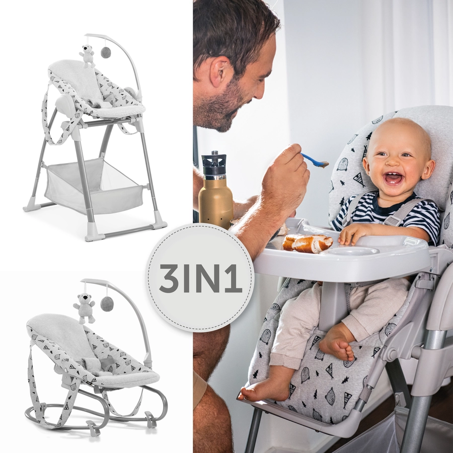 hauck Hochstuhl Sit'n Relax 3 in 1 Nordic Grey