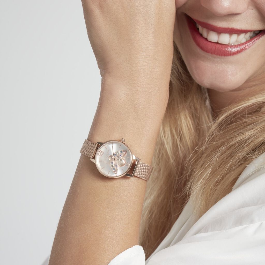 Montre Olivia Burton Rainbow Bee Argent