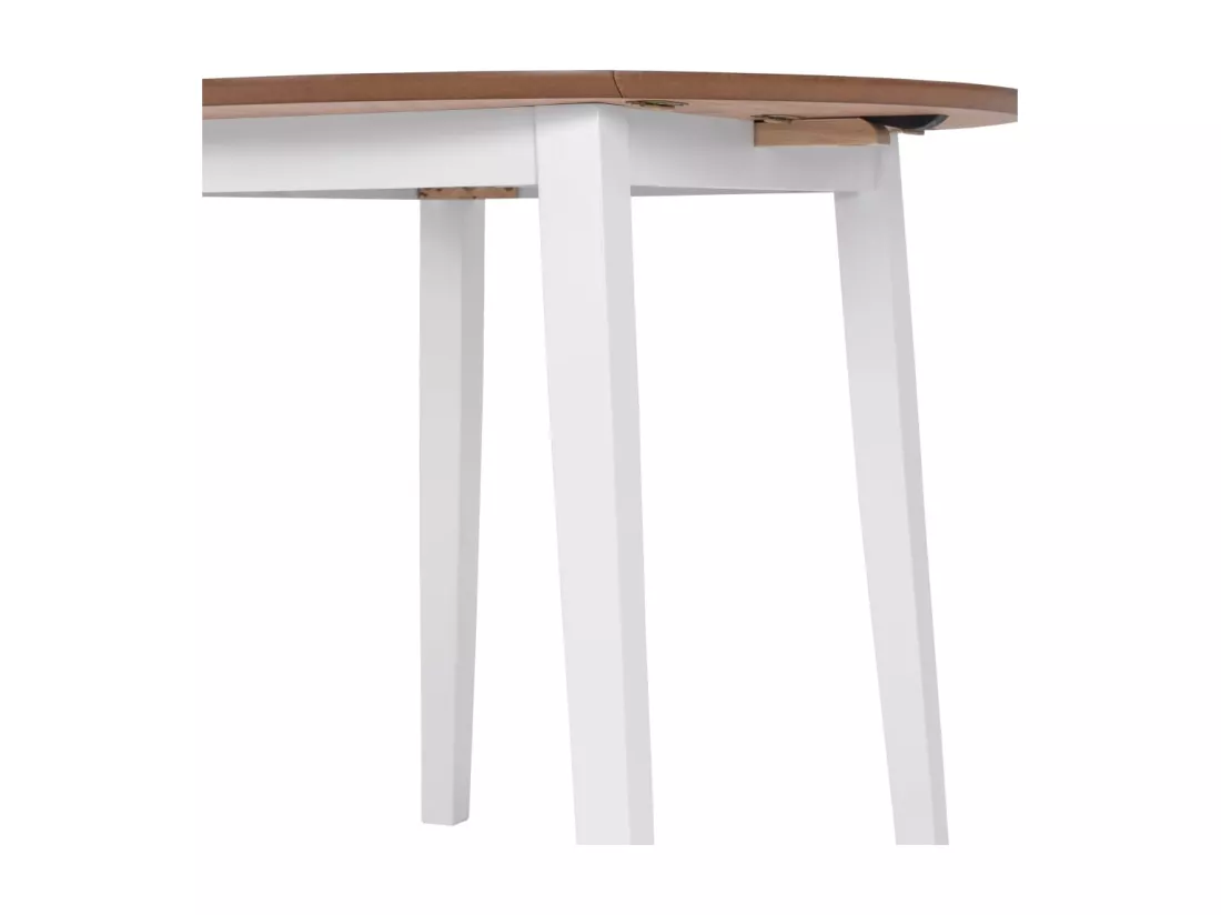 Ensemble de salle à manger 5 pcs MDF et hévéa Blanc