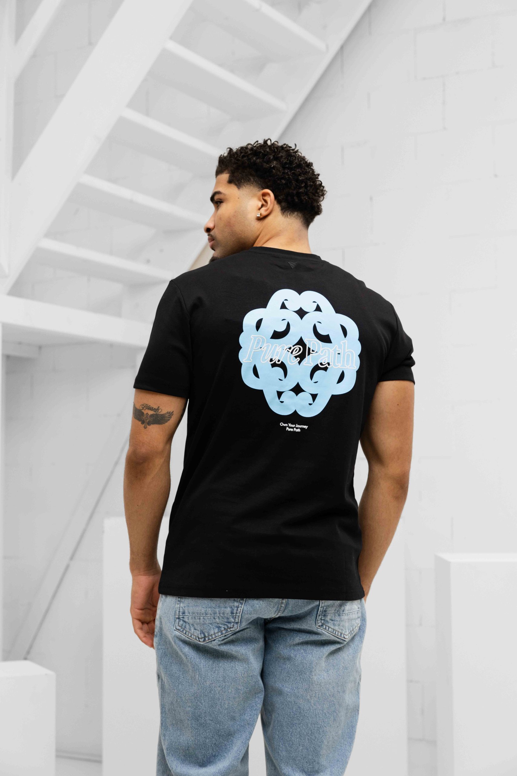 Pure Path Bold Emblem T-Shirt Heren Zwart