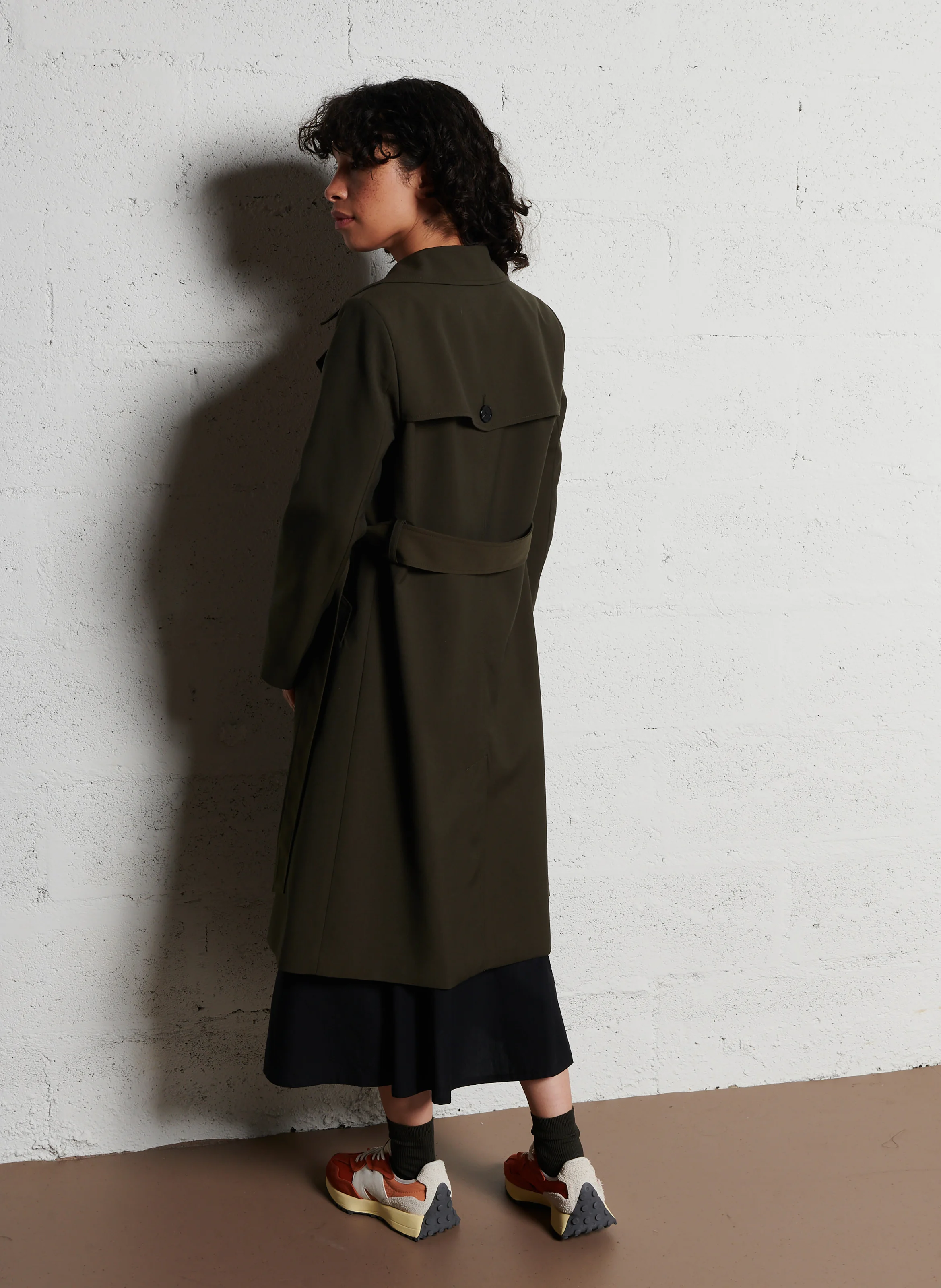 RYO TR - Trench long à col tailleur| Vert