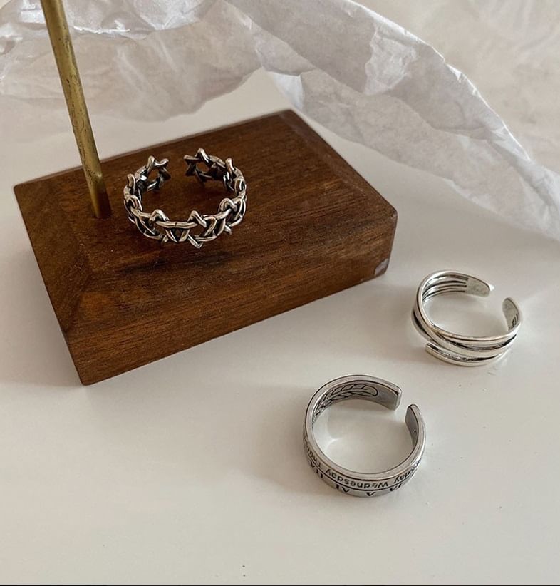 Lilafey - Set van 3: Metalen open ring