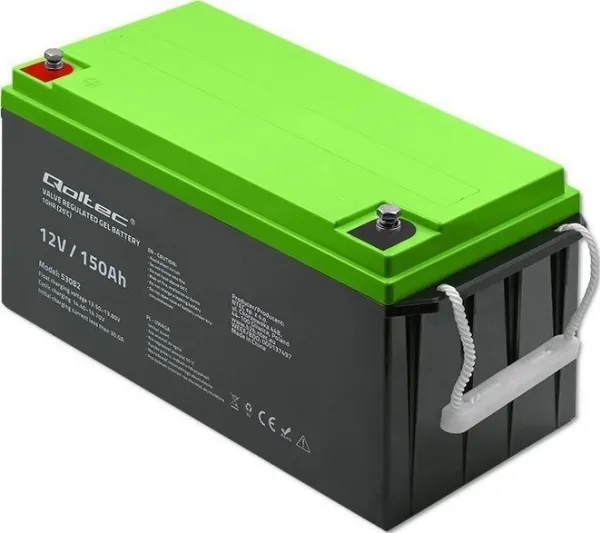 Qoltec - UPS-batteri - 12 V, 41,8 kg - gele - 150 Ah