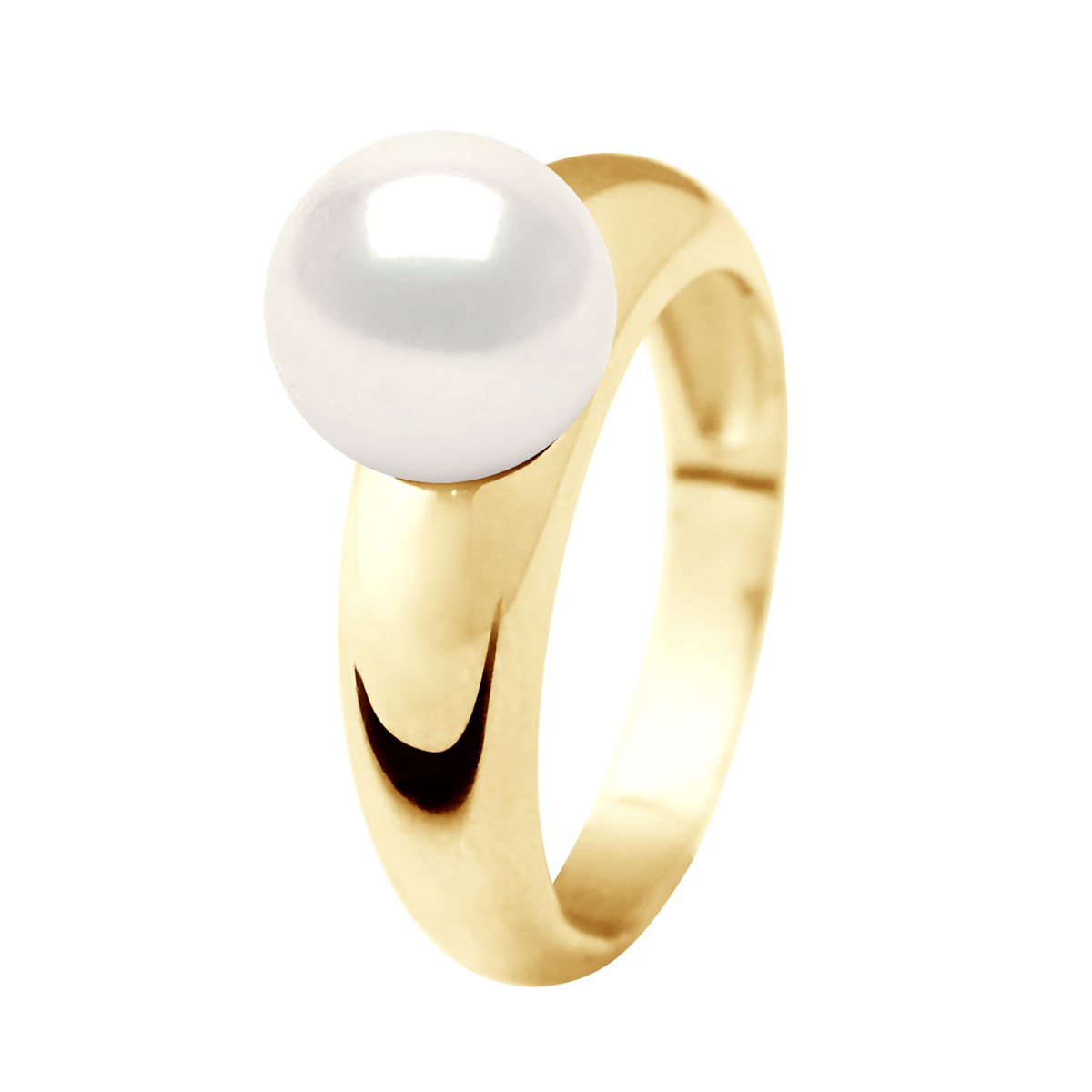 Bague Stella Jonc Perles d'Eau Douce 9-10 mm - Or Jaune