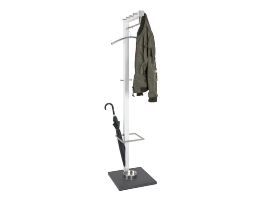 PEGANE - Porte manteaux en acier peint blanc/anthracite - 40 x 40 x ...