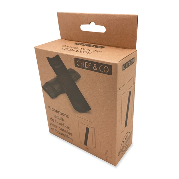 Set de 6 bâtons de charbon de bambou purificateur d'eau taille L