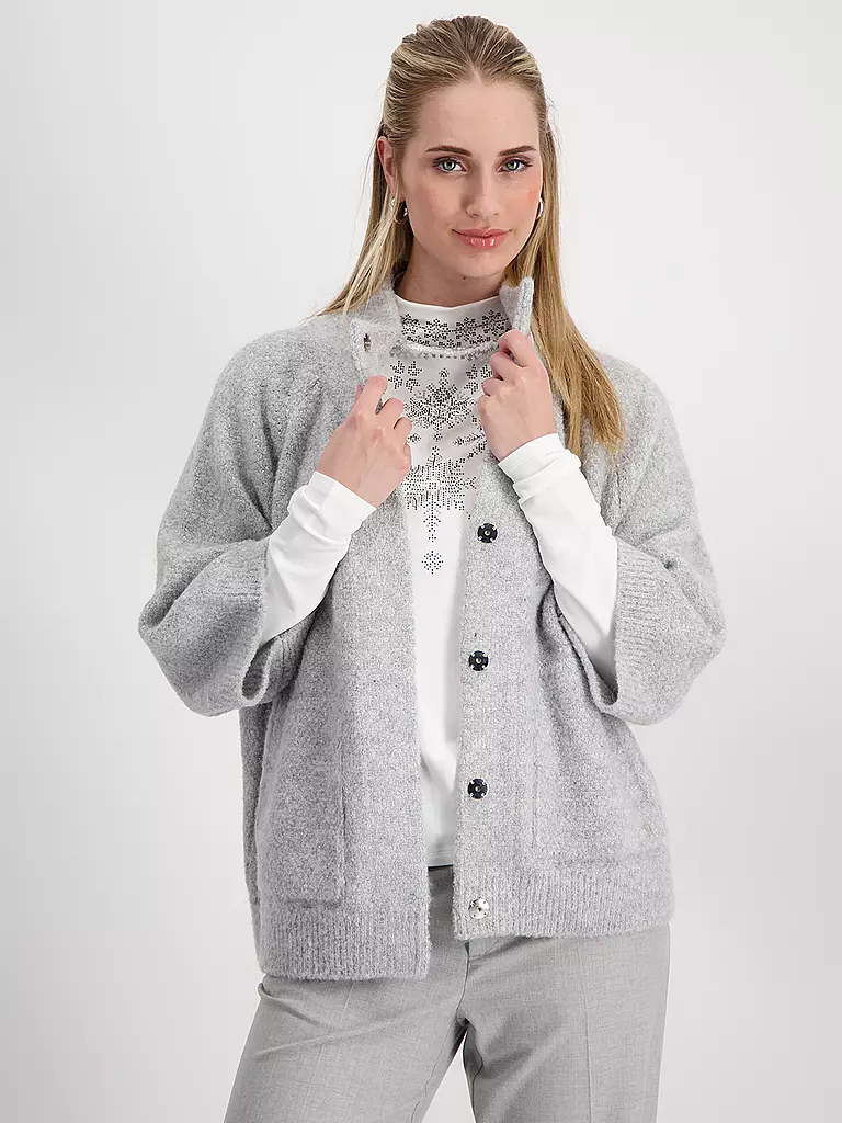MONARI Strickjacke hellgrau
