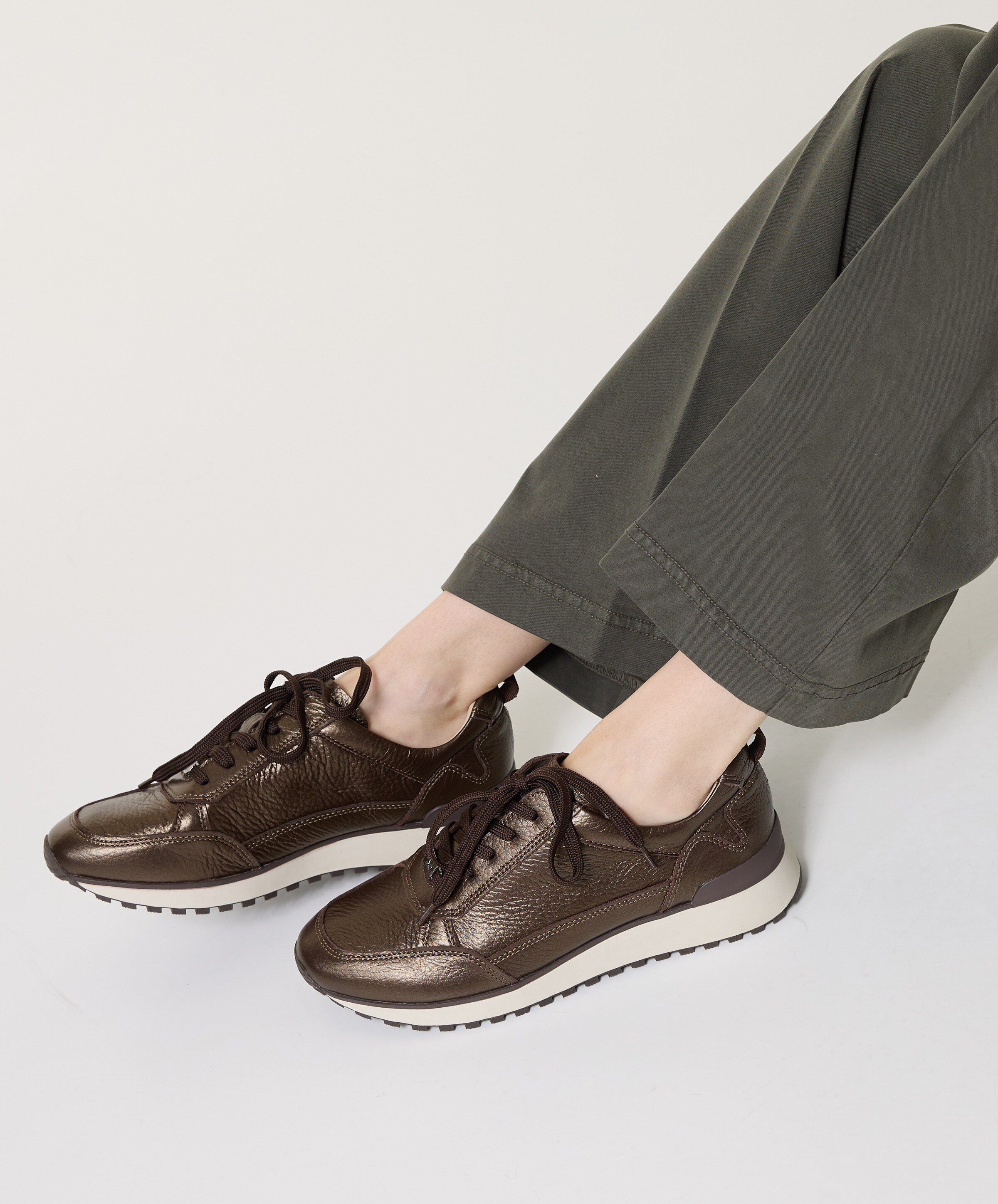 Caprice Lace-up dames sneakers bruin