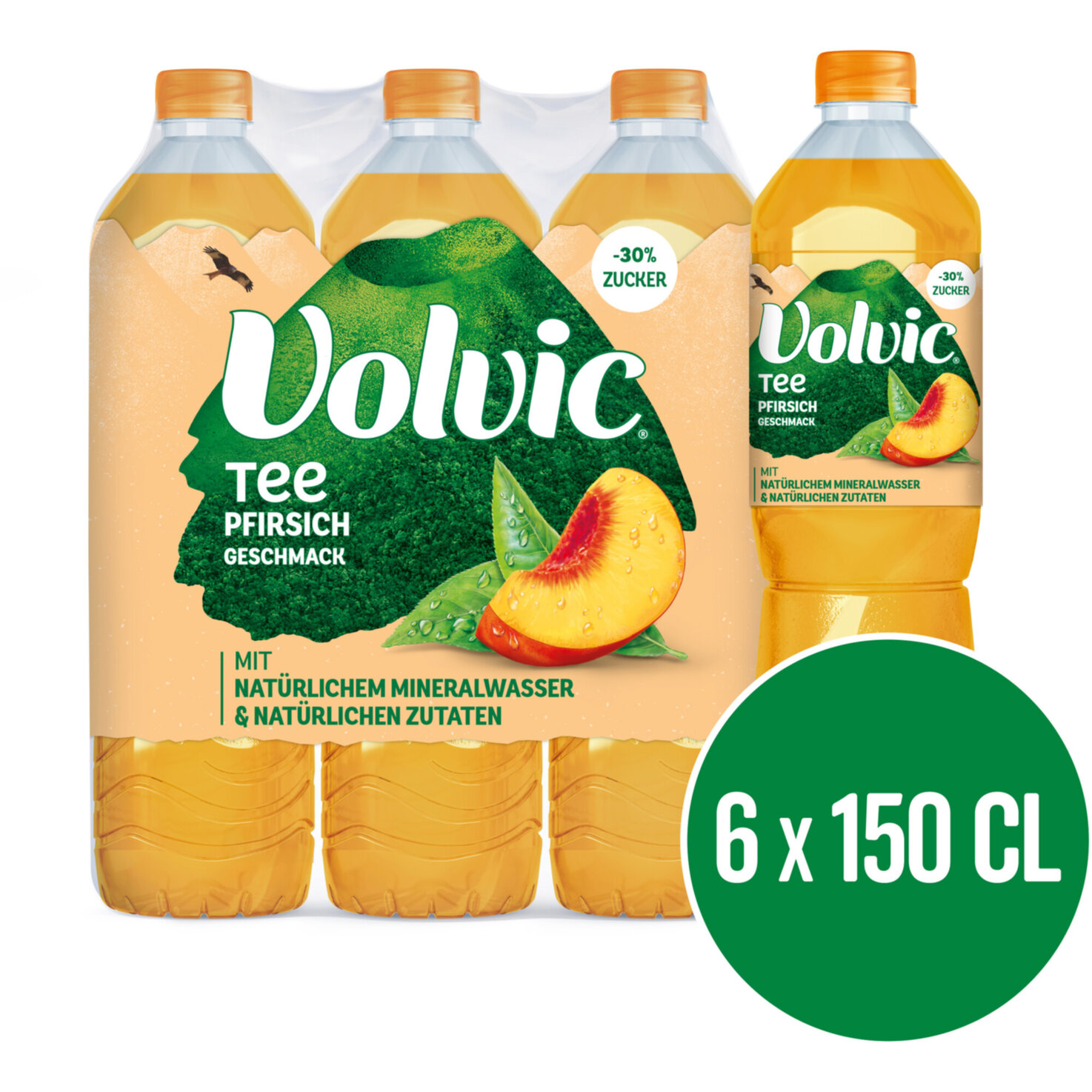 Volvic Tea Peach 6x150cl