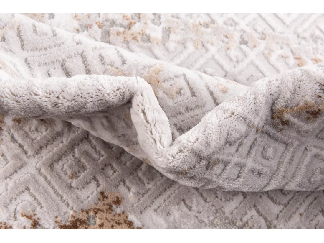 Tapis 160x160 beige Davos Fusion