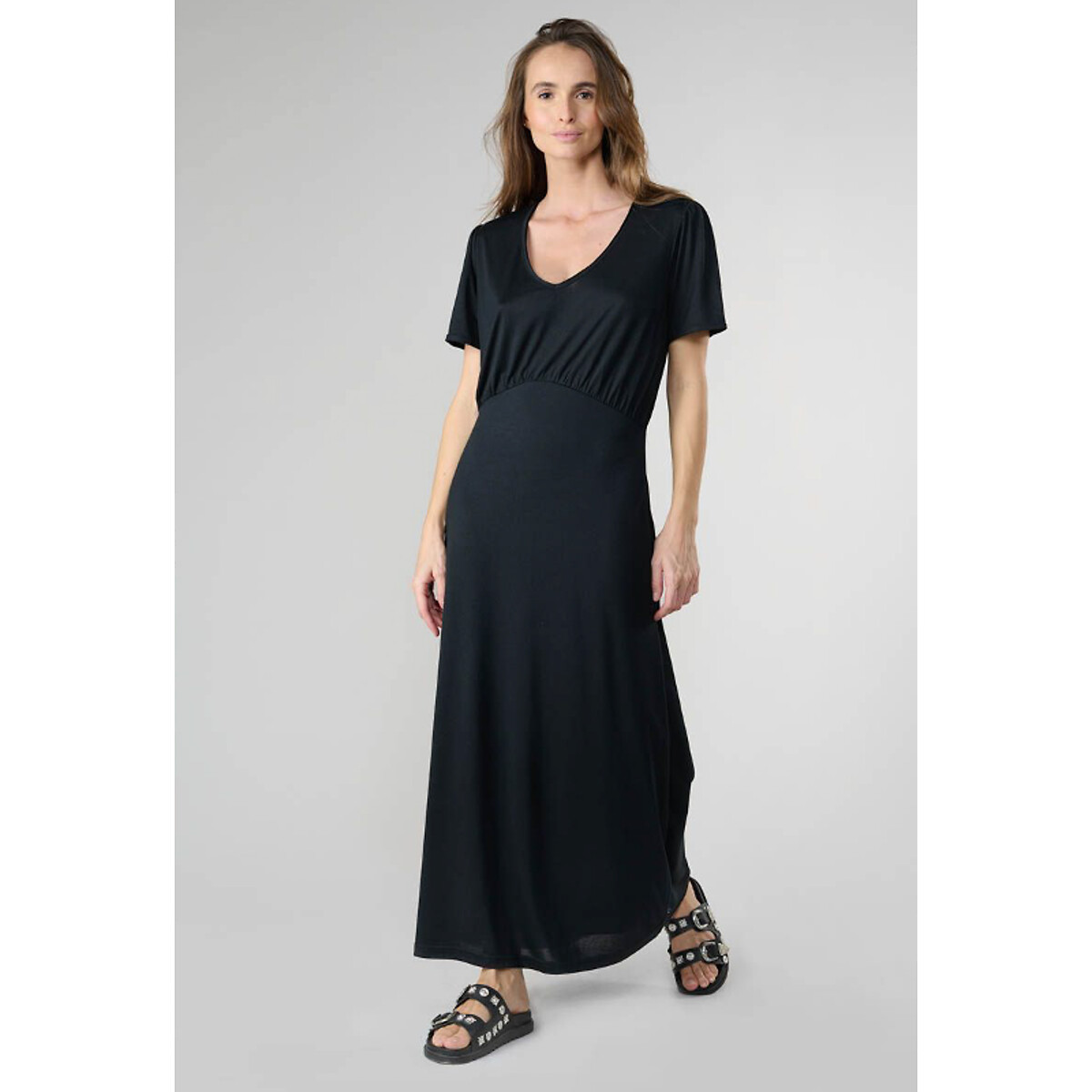 LE TEMPS DES CERISES<br>Vestido midi com decote em V