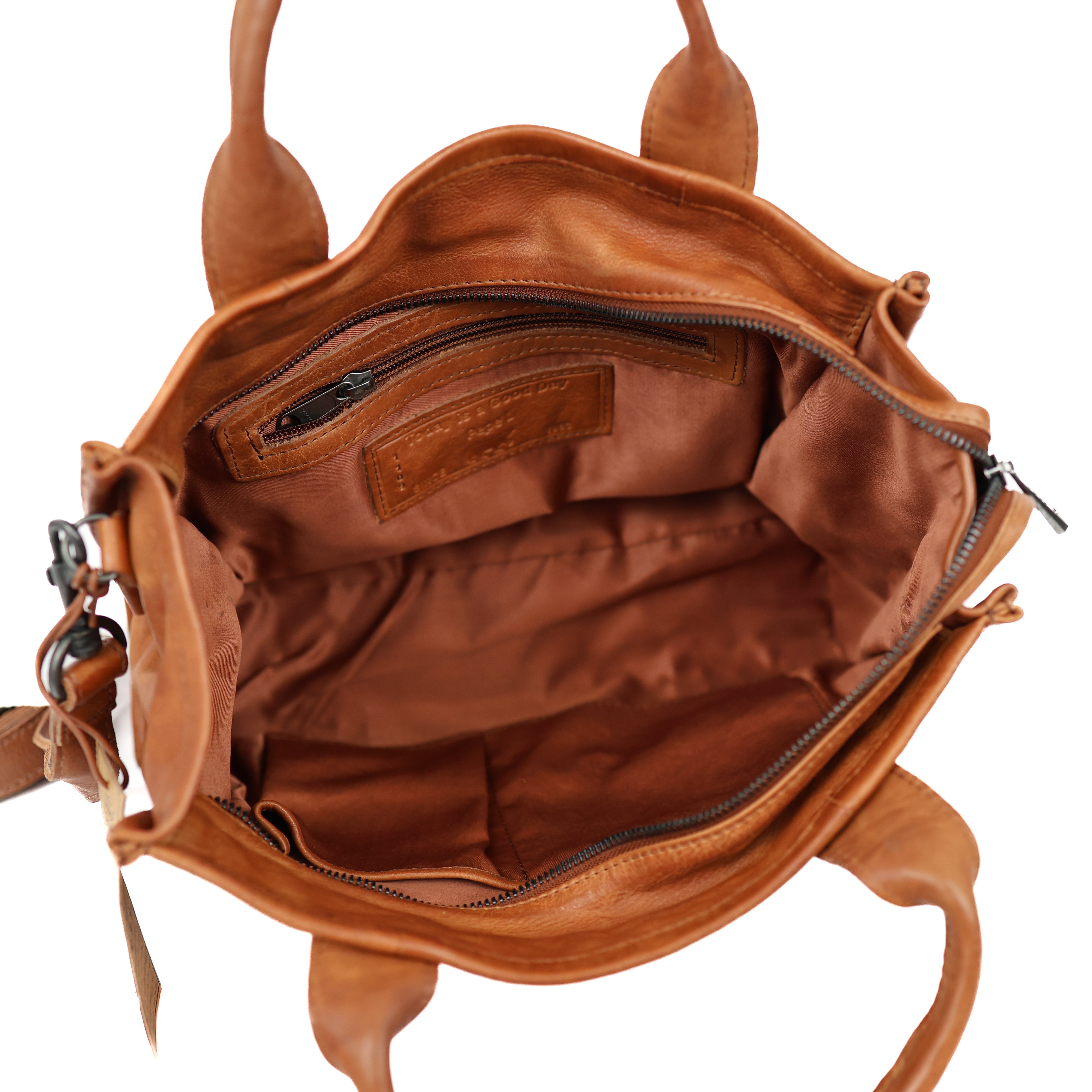 Tote bag 'Pepe' L cognac Cognac