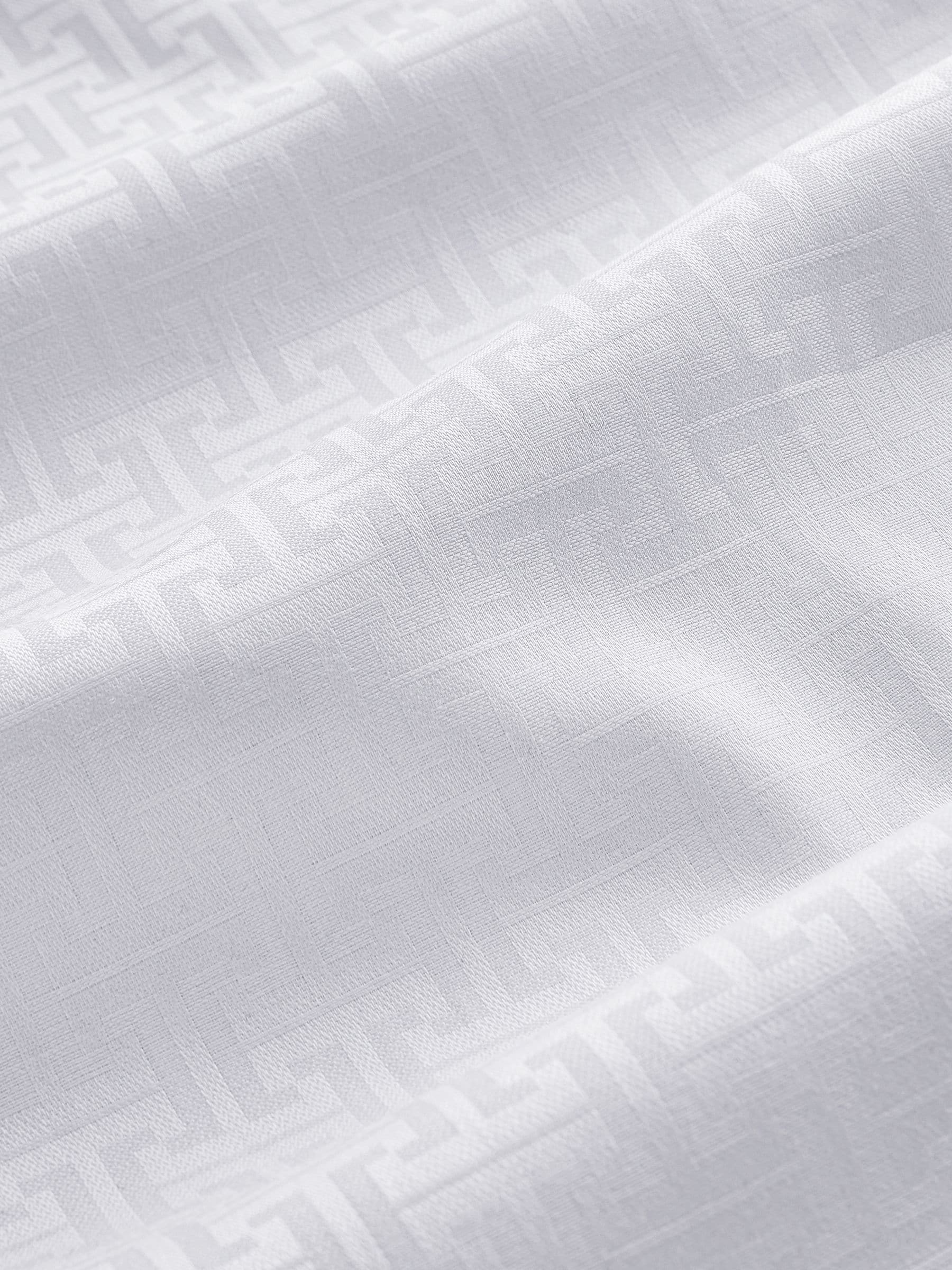 Wit monogram - Geometric Print Long Sleeve Smart Shirt