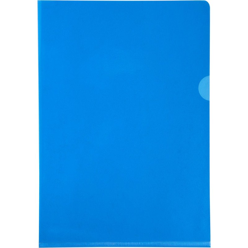 Chemise coin plastique Exacompta  A4 PVC 13/100e transparente - Paquet de 10