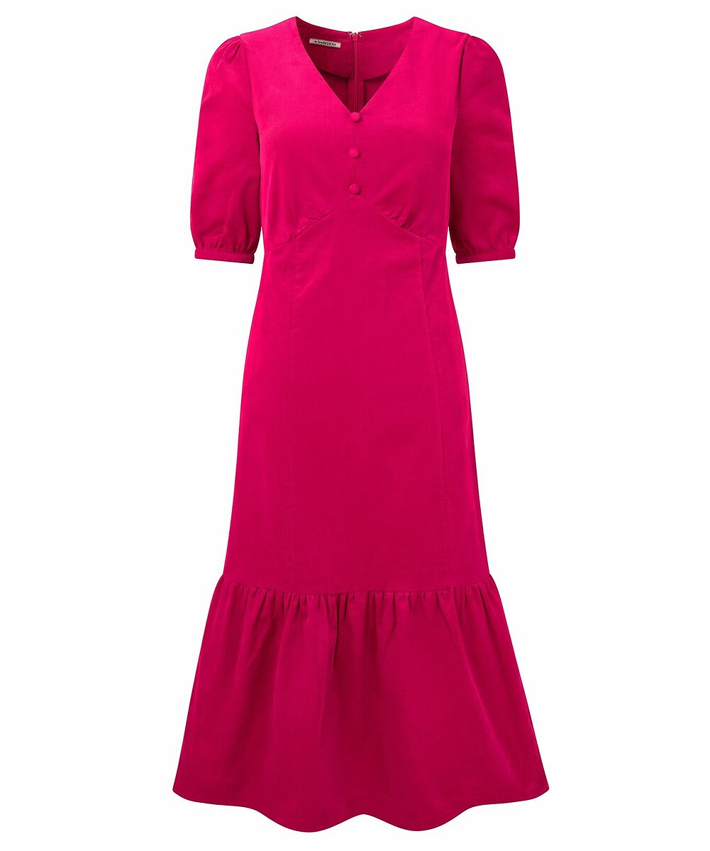 JOE BROWNS<br>Vestido com mangas bufantes em veludo canelado