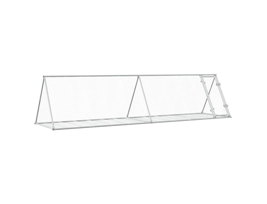 VIDAXL - Cage à lapin argenté 400x105x91 cm acier galvanisé