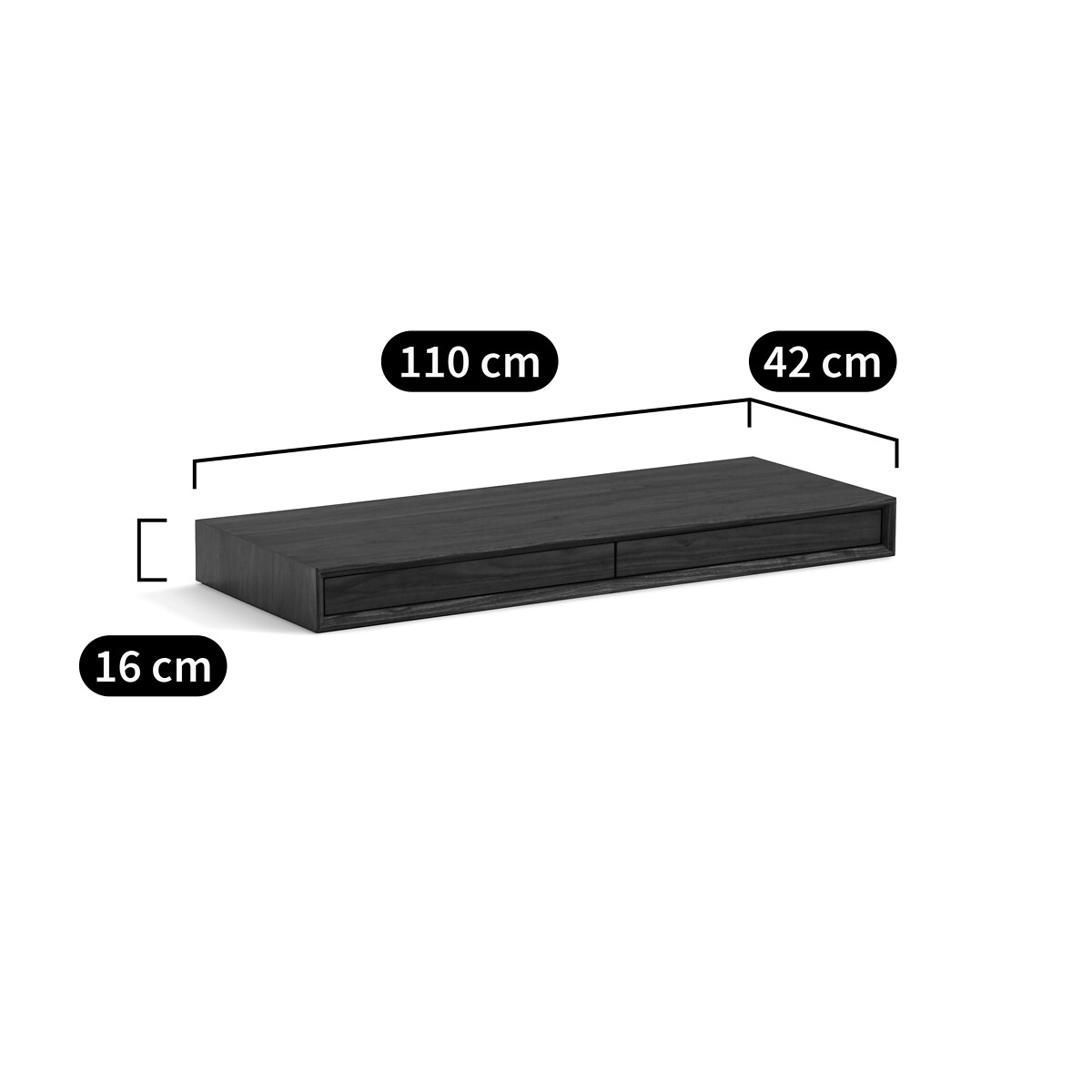 AM.PM<br>Prateleira de mesa L110 cm nogueira, Archivita XL