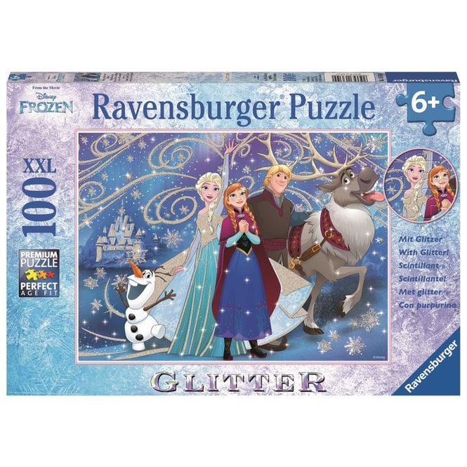 Puzzle - Die Eiskönigin - Glitzernder Schnee - 100 XXL Teile - Glitter