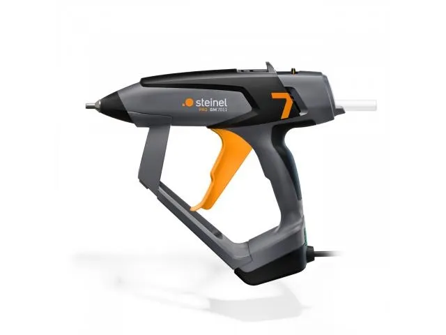 STEINEL GlueMatic 7011, Varm limpistol, Grå, Orange, LCD, Pap, Keramisk, Glas, Læder, Plast, Gummi, Sten, Træ, 35 g/min, 1,1 cm