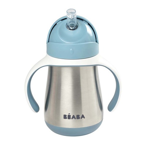 Tasse paille inox Bleu - BEABA