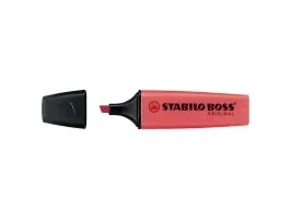 Tekstmarker Stabilo Boss Original rød - (10 stk.)