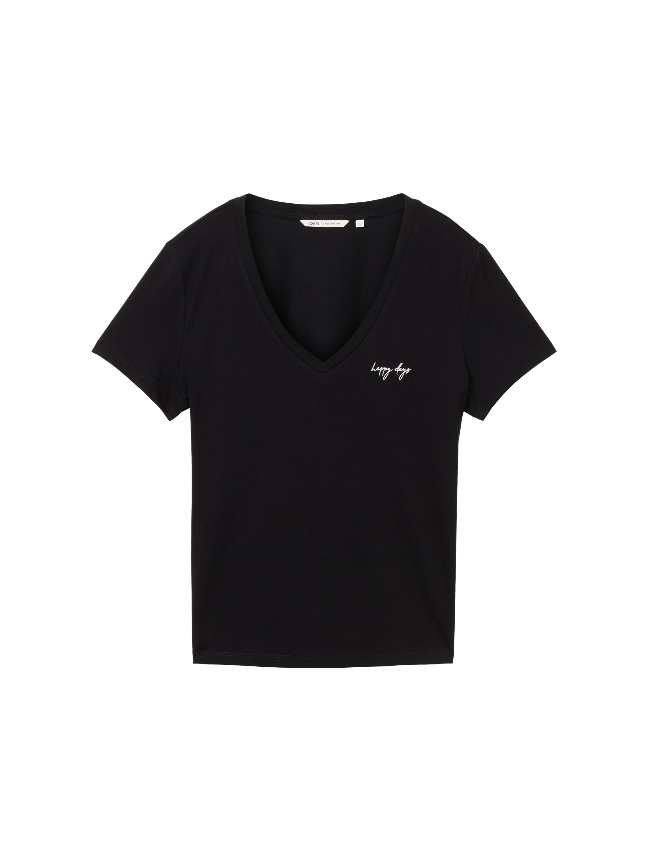TOM TAILOR Denim V-Shirt, 2 Stk. mit Statement-Prints