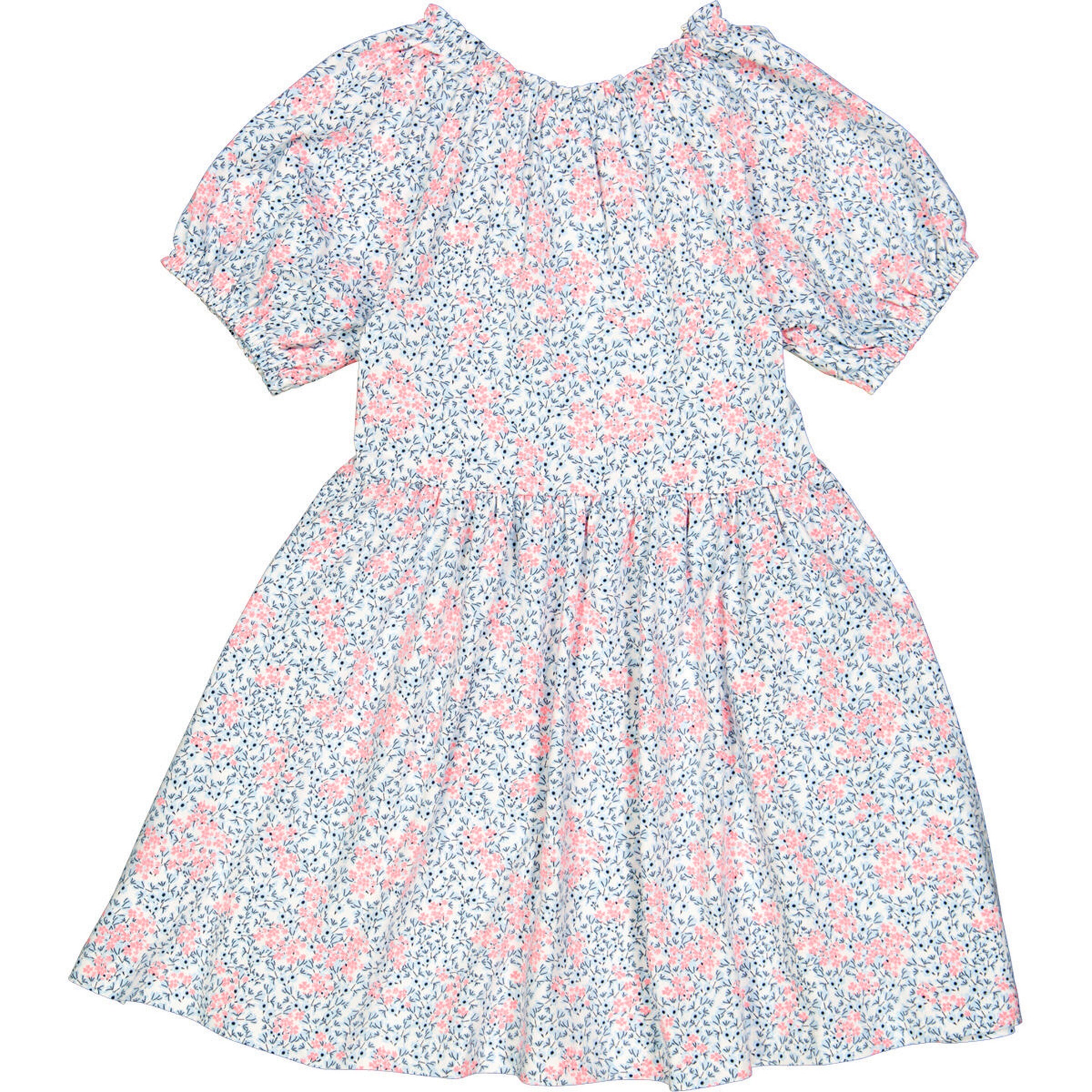 Müsli Kurzarmkleid cream/ Bubblegum/ nblue