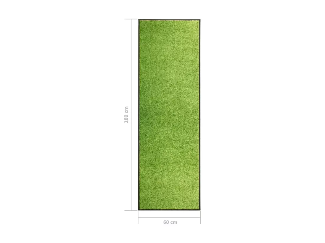 Paillasson lavable Vert 60x180 cm