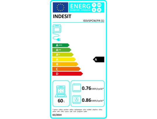 INDESIT - Cuisiniere vitroceramique IS5V5PCWFR