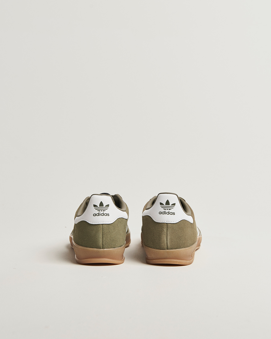 adidas Originals Gazelle Indoor Sneaker Olive/White