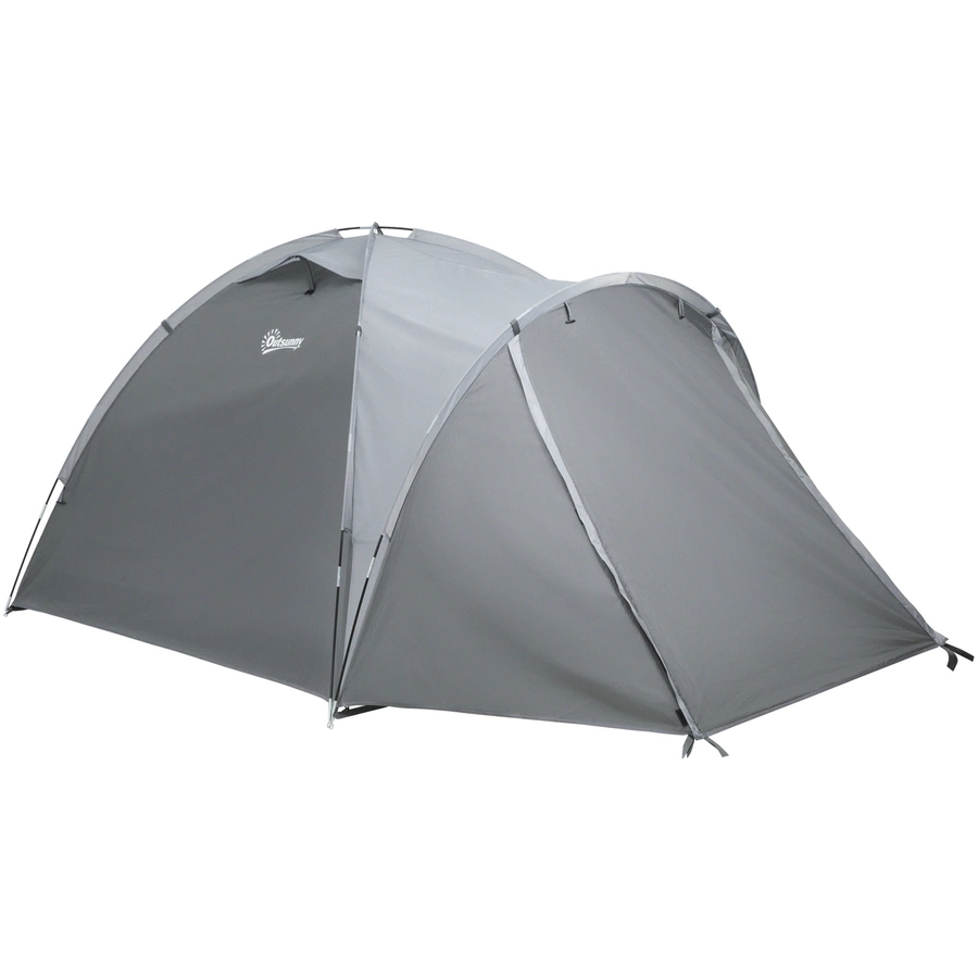Outsunny Campingzelt mit Meshfenster grau