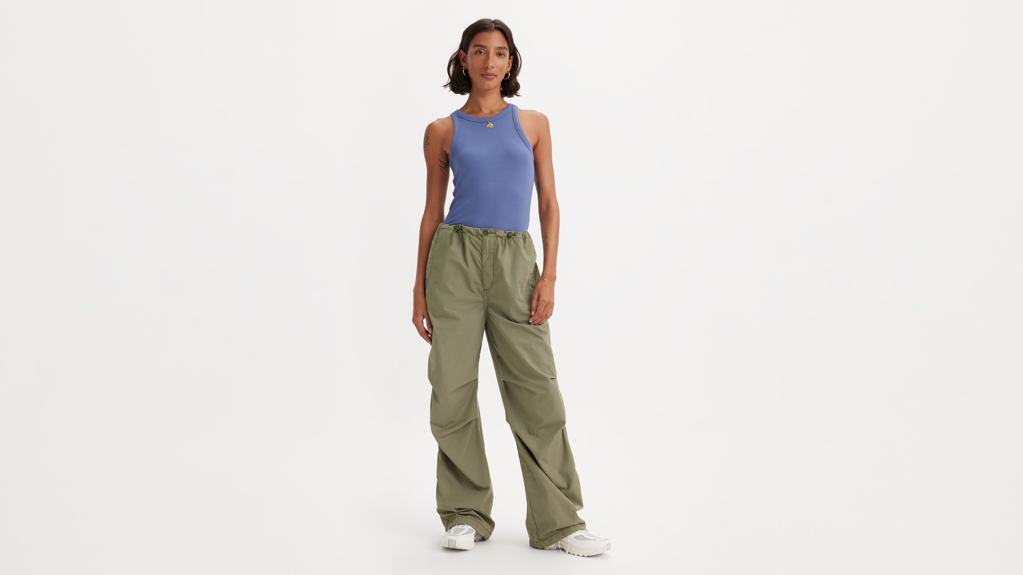 Pantalon toile parachute - Deep Lichen Green - Vert