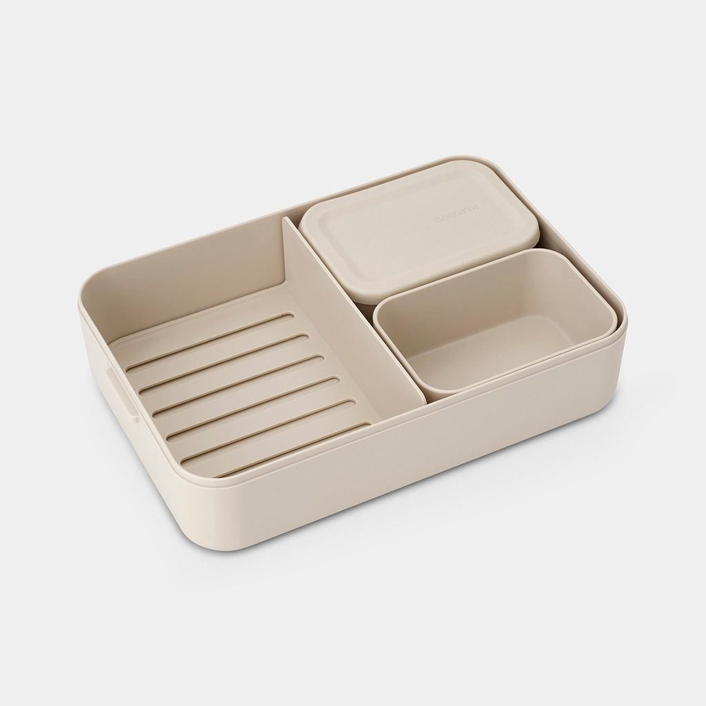 Make & Take Bento Lunchbox, large, kunststof - Soft Beige